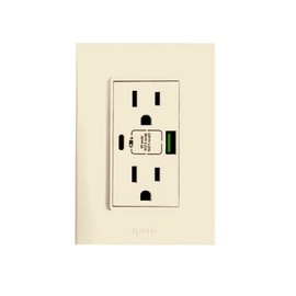 iGoto PBUSBC-M Placa Lugano y Contacto Duplex + Usb+ Usbc Marfil