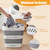 2 Pcs 42L Collapsible Laundry Baskets- Foldable Laundry Basket with