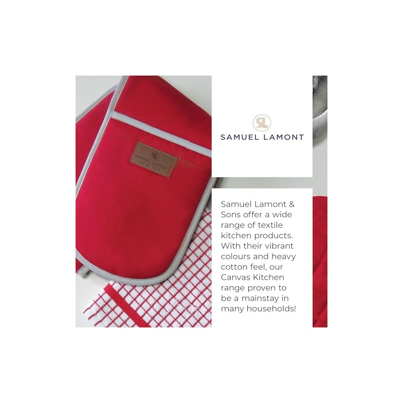 Samuel Lamont Oven Gloves - Premium Heat-Resistant Canvas Oven Gloves