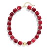 BREPINE Deep Red Chunky Necklaces for Women Multicolored Large Square