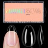 AILLSA Uñas postizas cortas, ovaladas y redondas, 504 unidades, de