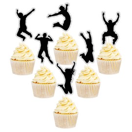 Trampolining Cupcake Toppers, Trampoline Sports Themed Party Decor - Jump Baby Shower Party Favors - Let’s Jump Wedding Party Decorations