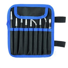 Tweezers Set of 9 Stainless Steel Eyebrow Tweezers with Collection Bag 2 Colours – Slicker Tweezers Perfect for Eyelash Extension and Hair Removal