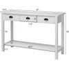 WATERJOY 47’’ Console Sofa Table with 3 Storage Drawers and