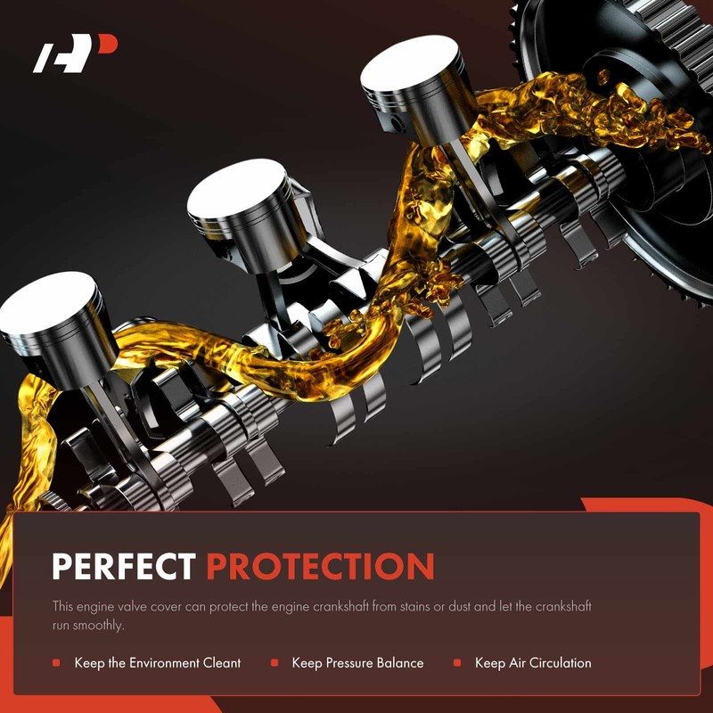 A-Premium Left Engine Valve Cover, with Gasket & Bolts, Compatible