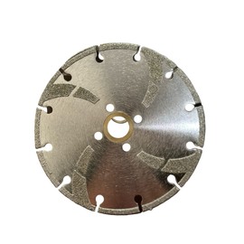 JUSTCUT 5" Inch Diamond Turbo Cutting Side Rim Marble Blade with 5/8-11" Thread