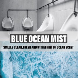 AZEAM Urinal Screens Deodorizer,10 Packs Urinal Mats Pads Deodorizer for Bathroom, Restaurants, Offices, Schools, Etc. Fits Most Top Urinal Brands(Blue Mist)