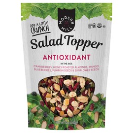 Modern Mill Antioxidant Salad Topper By Gourmet Nut - Mixed Nuts (Almonds), Dried Cranberries & Blueberries, Sunflower Seeds & Pumpkin Seeds - Gluten Free, Low Sodium, Kosher, Plant Protein, 12oz. Bag