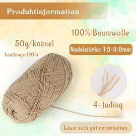 Coopay Soft Wool for Crochet and Knitting, Crochet Yarn 6 x 50 g (300 g), Wool, Perfect for Socks, Baby Clothes, Blankets, Scarves - Red