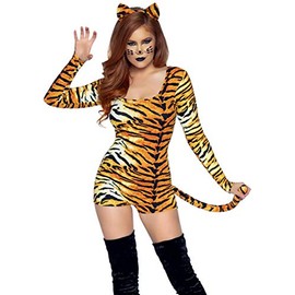 Leg Avenue 86899 10905 Untamed Tiger Women's Costumes, Orange, Black, S-M