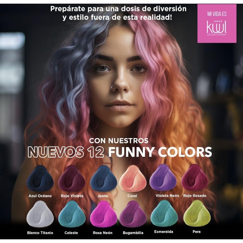 Küül's FUNNY COLORS - Tintes de Fantasia ((ROJO VIOLETA), 3.04