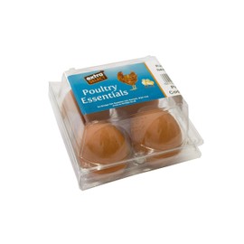 Extra Select Extra Select Brown Rubber Poultry Eggs (Pack of 4) - Dummy Eggs for Nesting, Brooding & Egg-Eating Prevention