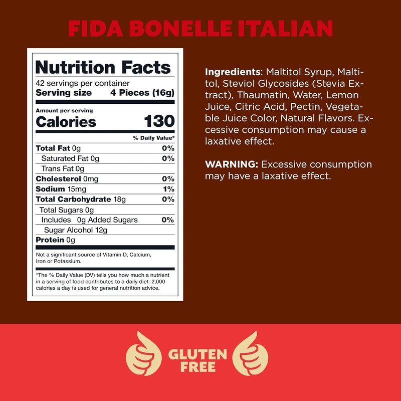 Bonelle Sugar-Free Jelly Candy, Assorted Fruit Flavors, 1.5-Pound Bag