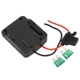 18V Lithium Battery Adapter Integrated ABS Battery Adapter Connector with Fuse Holder for Power Tool 12V