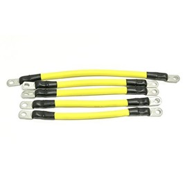 2 Gauge Golf Cart Battery Cable Set, (Yellow) E-Z-GO 1994 & UP MED/TXT 36V U.S.A Made