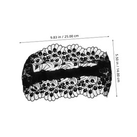 SAFIGLE Wide Floral Lace Headband for Women Stretchy Face Washing Makeup Accessory Elegant Anti- Design for Comfortable Hair Covering for Skincare Church Events