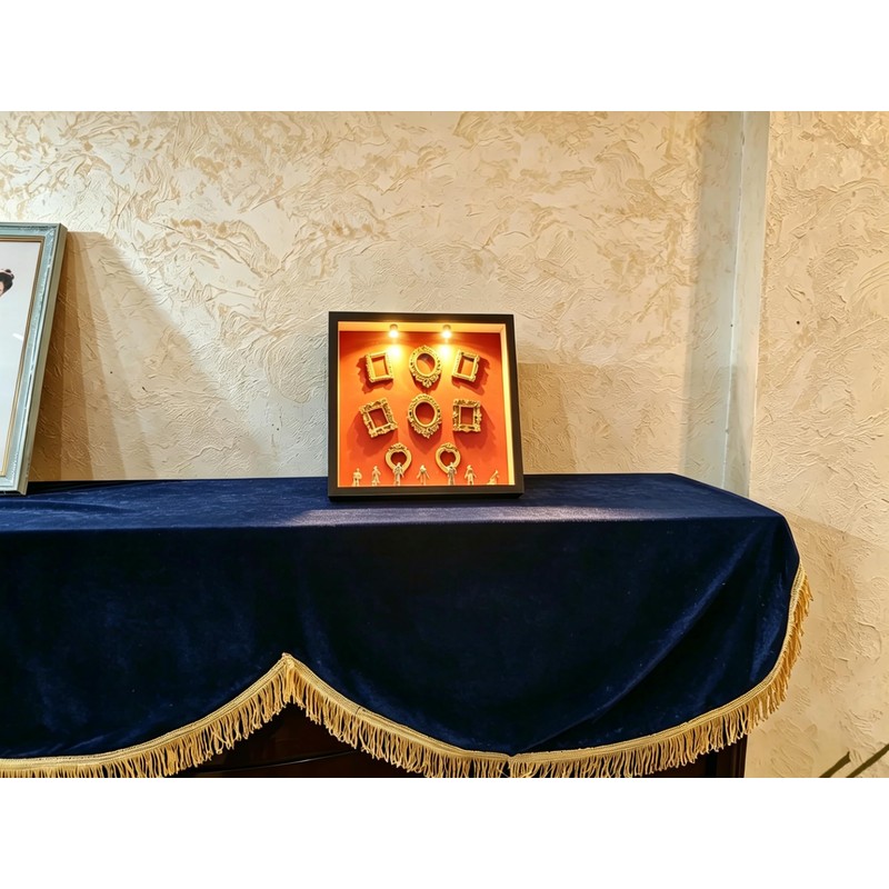 DIY Mini Museum Kit, Lighted Shadow Box with Sliding Panel