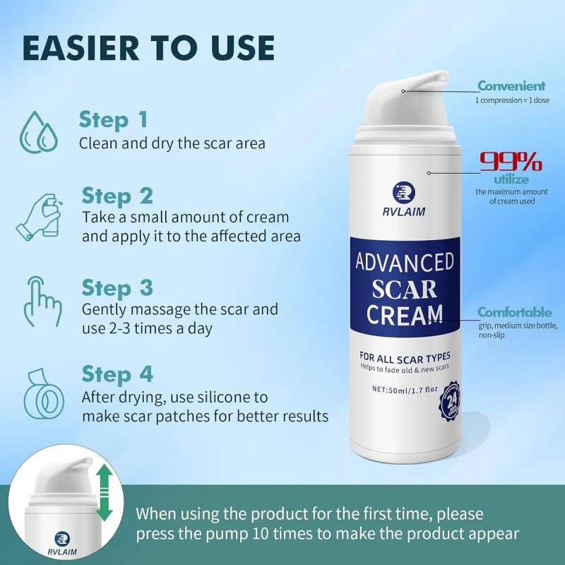 Crema Profesional Para Eliminar Cicatrices Quirúrgicas 50 Ml