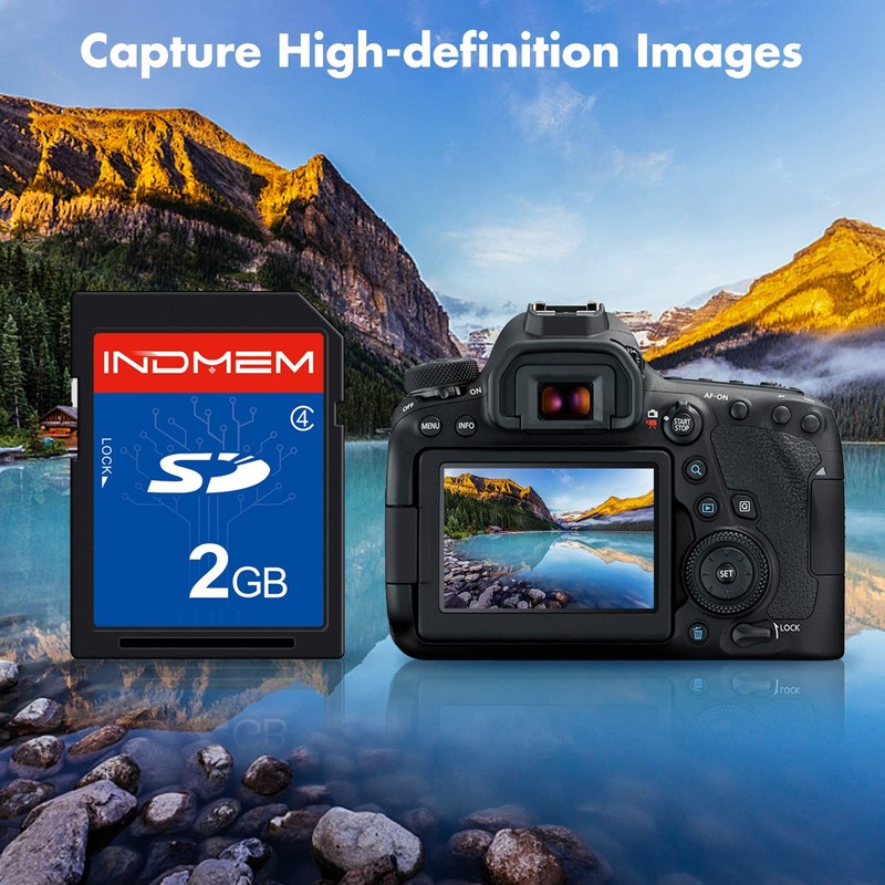 INDMEM SD Card 2GB 5 Packs Class 4 MLC Secure