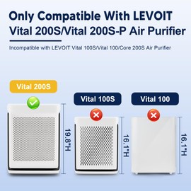 Vital 200S Pet Care Replacement Filter for LEVOIT Vital 200S and Vital 200S-P Air Purifier, High Efficiency Activated Carbon Filter, Vital 200S-RF-PA, 2 Pack, Yellow