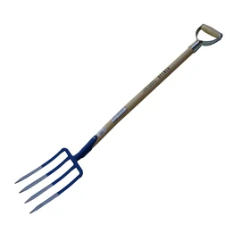 Muller Garden Digging Spading Fork - Professional 4 Bayonet Prong Spade Offner - Forged in Austria