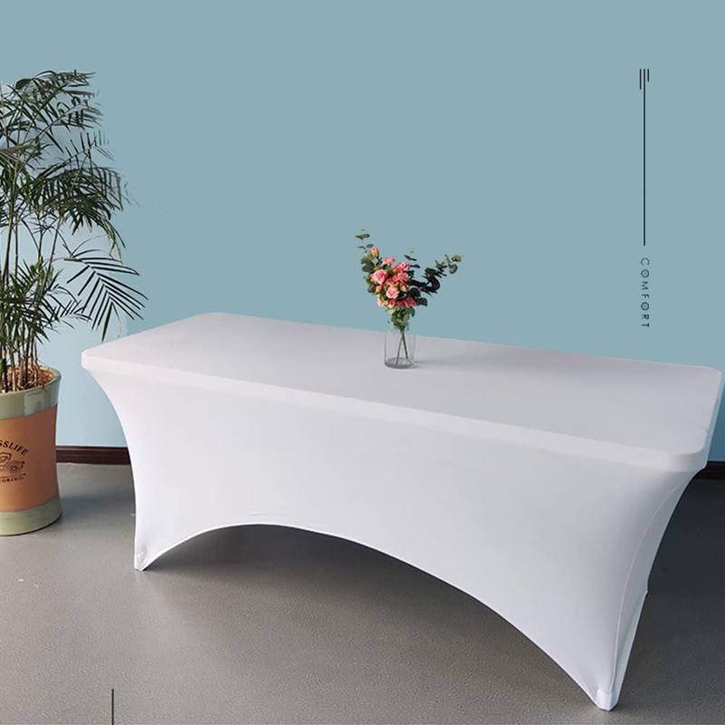 Namvo Stretch Tablecloth, 6 ft Rectangular Spandex Dining Table Cloth,