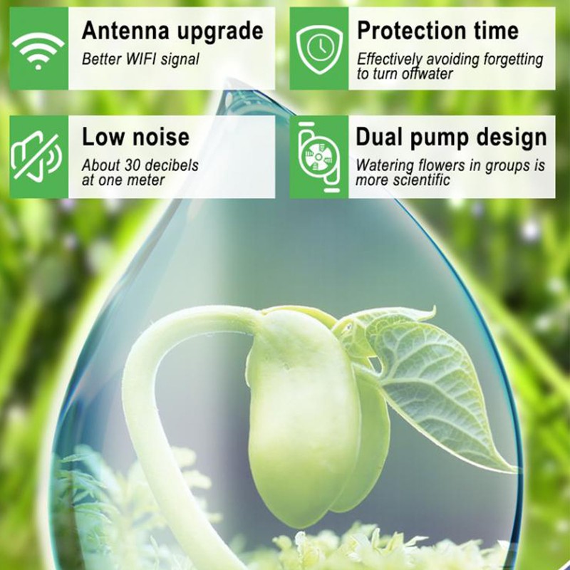 Automatic Watering System Intelligent Dual Pump App Remote Control Timer