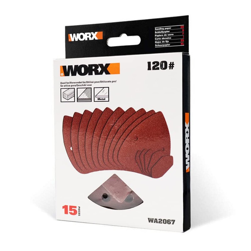 WORX Pack of 15 Sanding Sheets for WORX WA2067 Detall