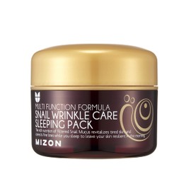 [MIZON] SNAIL WRINKLE CARE SLEEPING PACK (80g) Korean Skin Care - Leave in Night Mask - Wake Up to Hydrated Youthful Skin - Night Cream