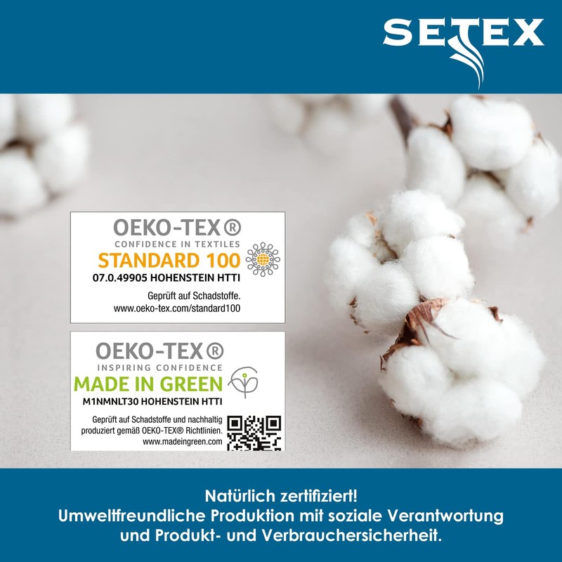 SETEX Breathable Jersey Fitted Sheet, Waterproof, 100% Cotton, Flat Sheet
