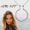 Ring Holder Chain Sterling Silver Rose Gold Horseshoe Necklace Engagement