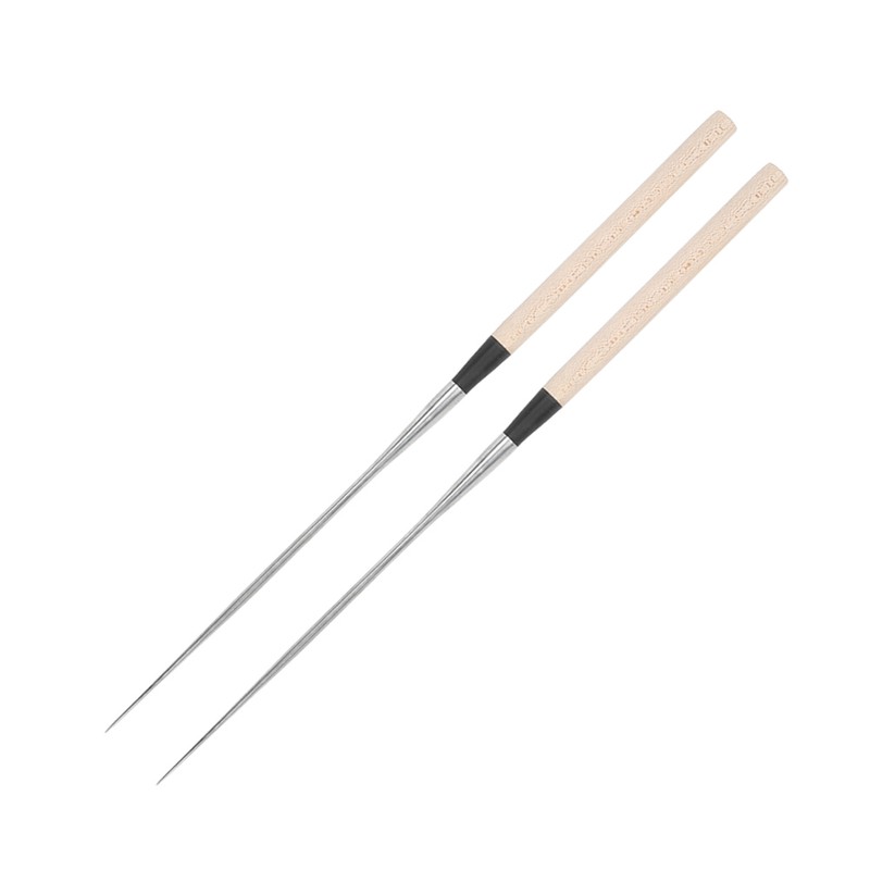 Stainless Steel Chopsticks Japanese Sushi Chopstick with Wood Handle Kitchen