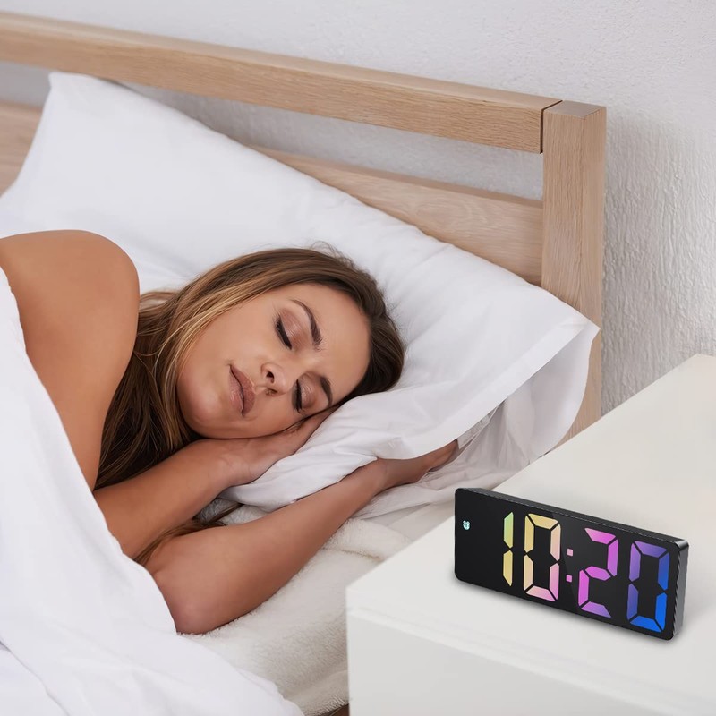 Upgraded Digital Alarm Clock, LED Clock for Bedroom, Electronic Desktop