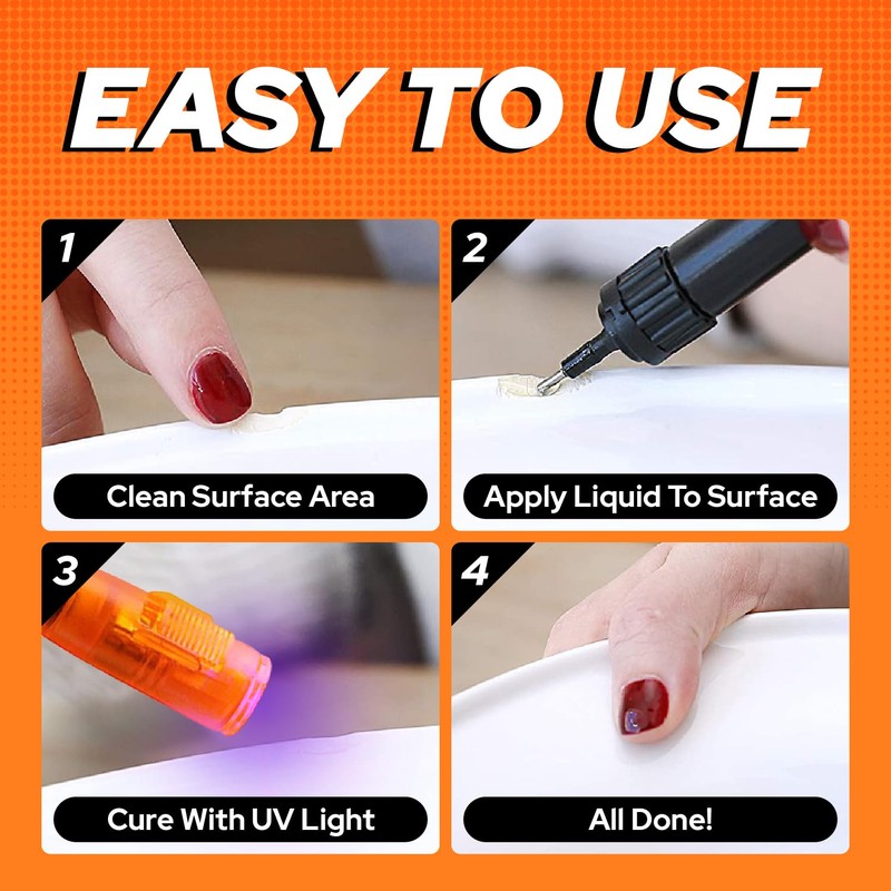 Bondic LED UV Glue Kit, Super Glue, Liquid Plastic Welder,