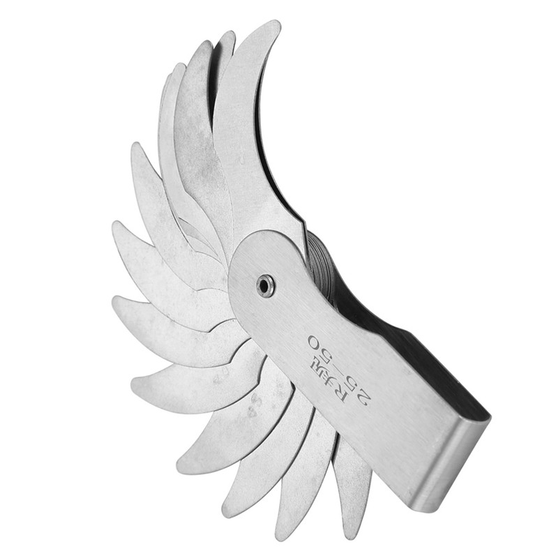 Stainless Steel Radius Fillet Gauge External Internal Concave Convex Measuring