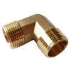 Uenede 2PCS Brass Elbow Pipe Fitting 3/4" NPT Male x