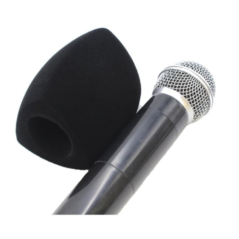 Hxstaald Flocked Mic Foam Windscreen Handheld Microphone Covers Large Mic