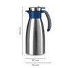 Emsa Soft Grip N4120100 Insulated Jug, 1 Litre, Stainless Steel,