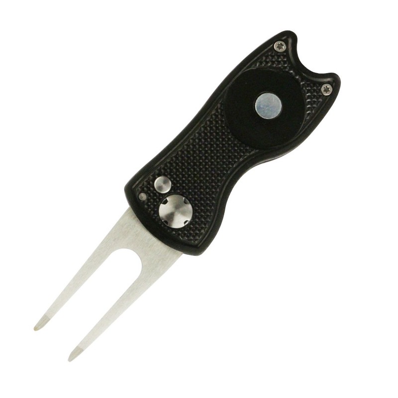 PINMEI Golf Divot Repair Tool Switchblade Stainless Steel with Removable