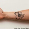 'Hibiscus Flower' Temporary Tattoo - Water Resistant, Skin-Safe, Non-Toxic Transfer