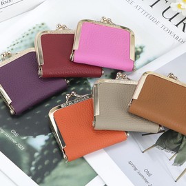 ROYAL BAGGER Genuine Leather Mini Jewelry Box, Ring & Necklace Storage, Slim Coin Purse with Kiss Lock for Women 3120 (Wine Red)