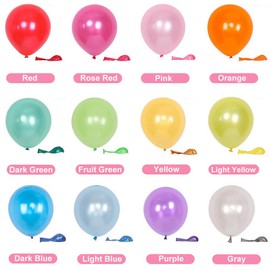 300 Pcs Balloons, 12 Inches Balloons Assorted Color Rainbow Birthday Balloons Bulk Pack of Strong Latex Balloons for Birthday Wedding Anniversary Party Decorations
