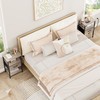 Vagusicc Nightstand with Charging Station, Side Table with Adjustable Drawer,