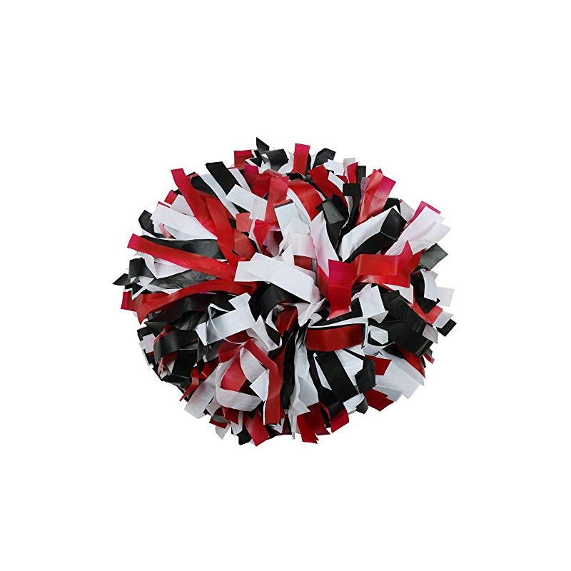 Danzcue 2 Pack 6" Plastic Cheerleading Pom Pom with Baton