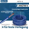 Kalitec 10 Metres H07V-K 1.5 mm² Dark Blue/White Wiring Cable