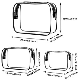 Toiletry Bag,Waterproof Clear Toiletry Bag,3PCS Travel Toiletry Bag,Portable Travel Cosmetic Makeup Bag Organizer for Vacation Bathroom(3 Sizes)