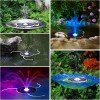 AISITIN Solar Bird bath Fountain with 6 Nozzles, LED &