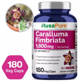 NusaPure Caralluma Fimbriata 1600mg - 180 Veggie Capsules Non-GMO