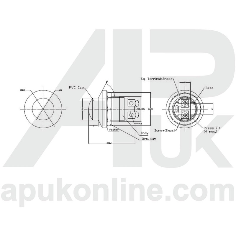 APUK Push Horn Start Button Switch Replacement for International Harvester