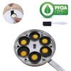 6 Cups Egg Poacher Pan - Stainless Steel Poached Egg